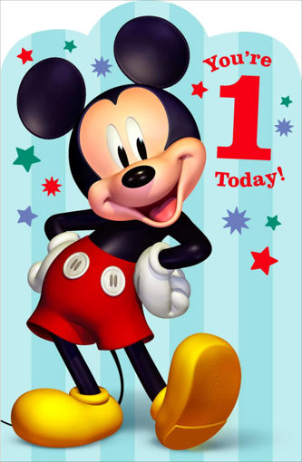 Picture of YOURE 1 TODAY MICKEY BIRTHDAY CARD